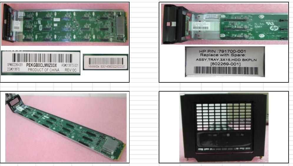 HPE TRAY 3X15 HDD BKPLN