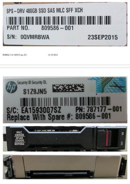 DRV 480GB SSD SAS MLC SFF XCH