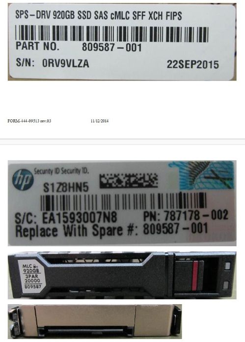 HPE SSD 920GB SAS cMLC SFF XCH FIPS