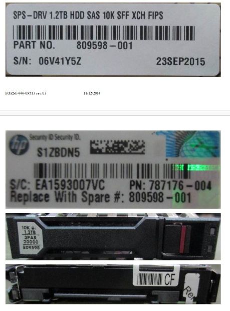 DRV 1.2TB HDD SAS 10K SFF