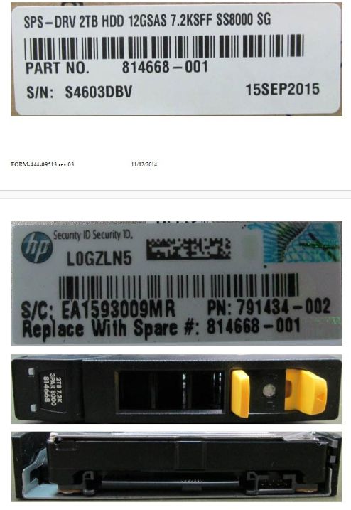 DRV 2TB HDD 12GSAS 7.2KSFF