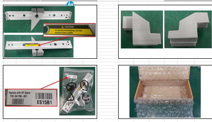 Baffle bracket for HPE 
