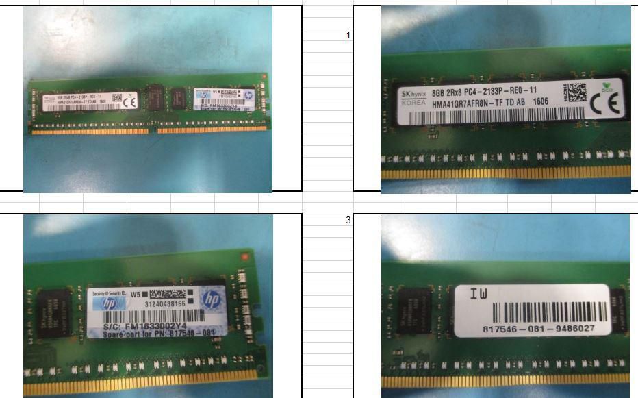 8GB DDR4 memory module, 