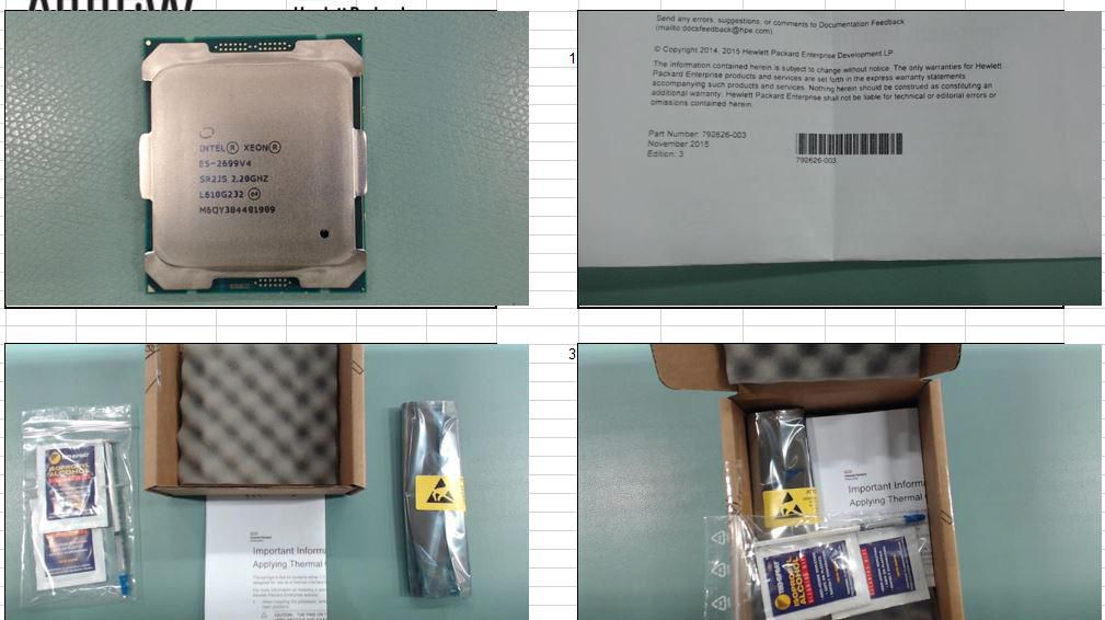 HPE Processor E5-2699 v4 2.2GHz 22C 145W BDW