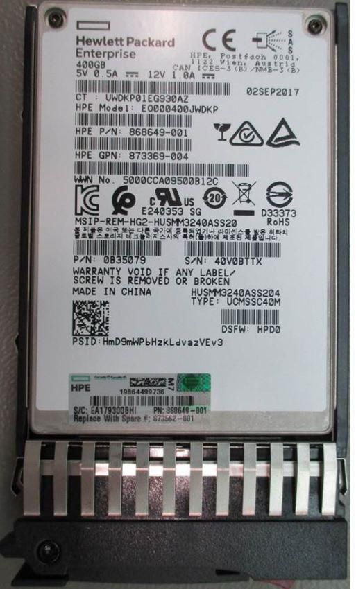 SSD 400GB SFF SAS WI ST DS