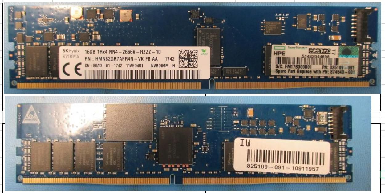 16GB DDR4 NVDIMM memory 