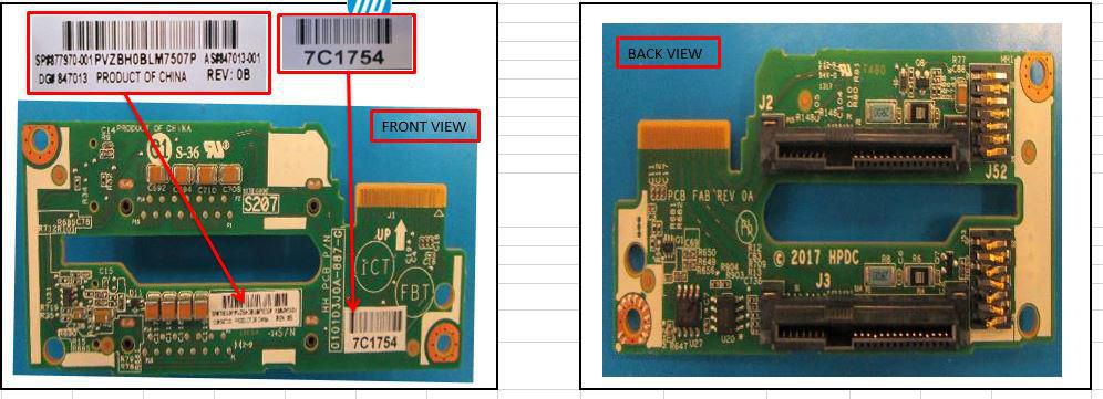 SATA hard drive backplane for 