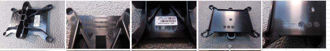 Dust and blank cover for CPU 