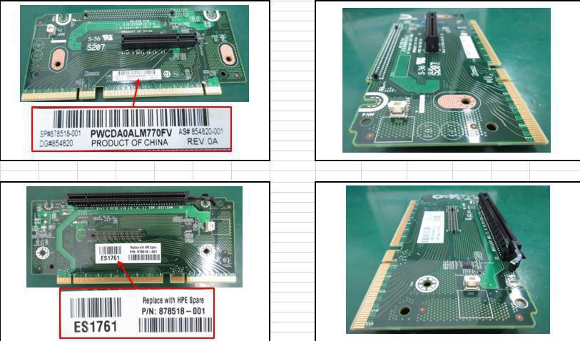 PCIe riser card for HPE 