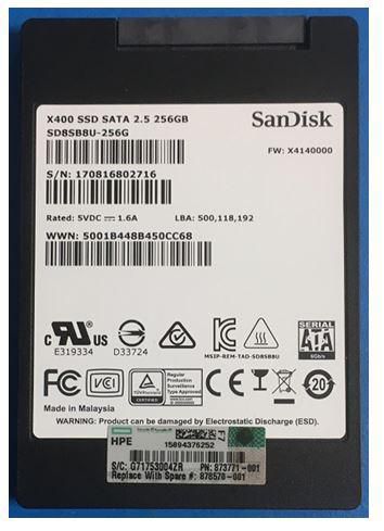 256GB SFF SATA Solid State 