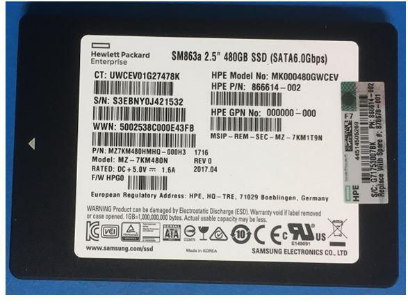 SPS-DR SSD 480GB 6G SFF SATA