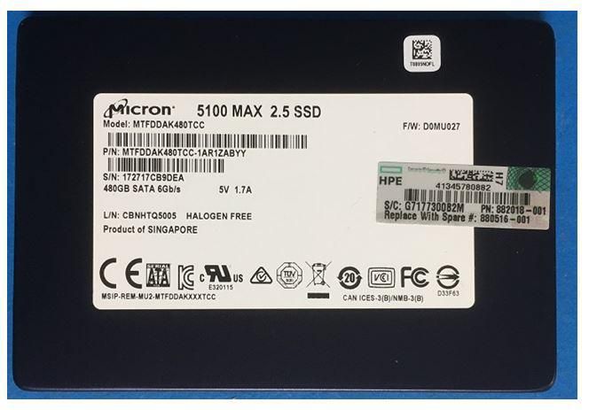 SSD 480GB 6G SFF SATA MU NHP