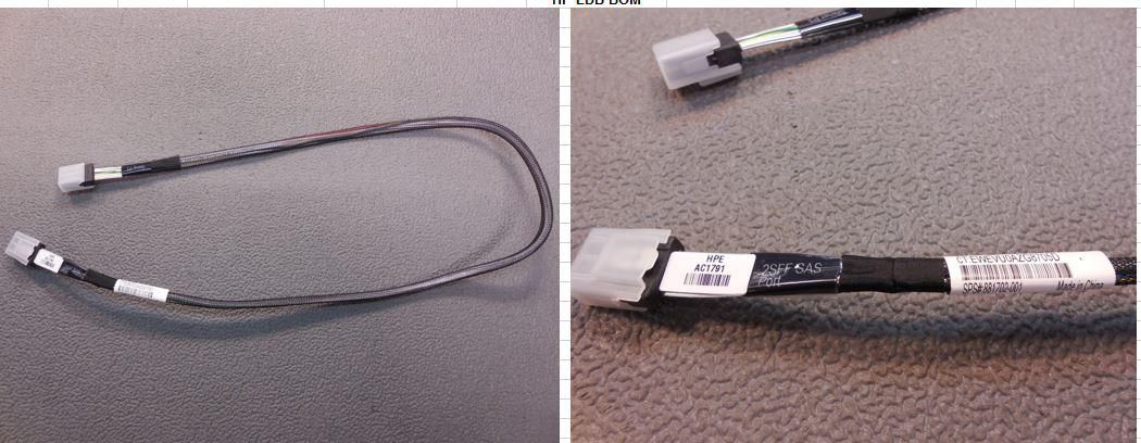 Mini SAS to SATA cable, 1x4 