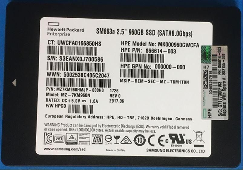 SSD 960GB 6G SFF SATA MU PLP