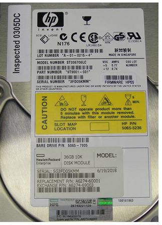 RSTRD A6274-60001 36GB 10K