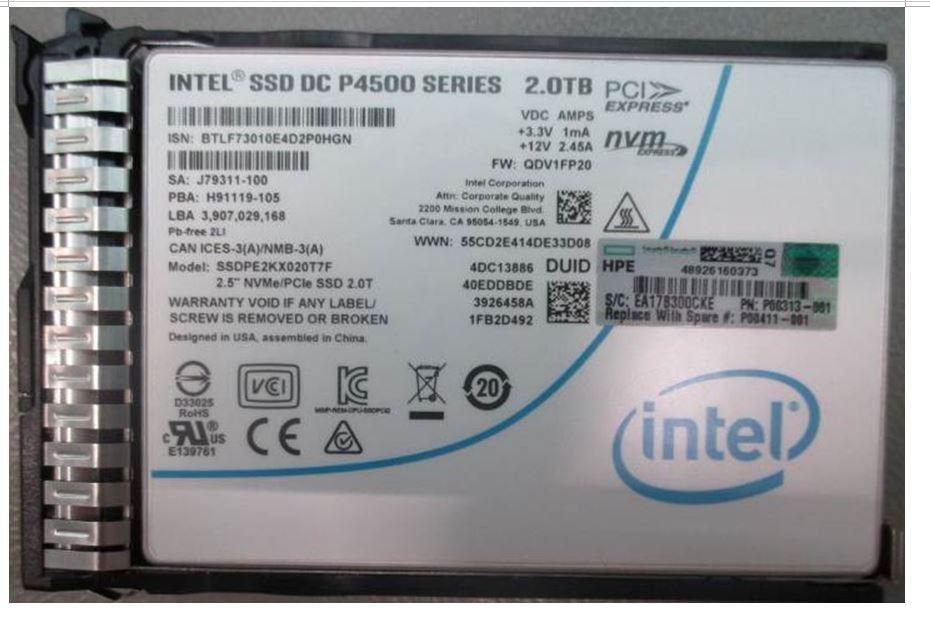 2TB NVMe Gen3 SSD, SFF 2.5