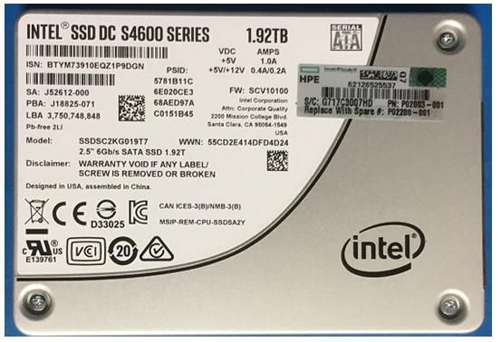 HPE SSD 1.92TB SFF SATA MU