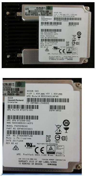HPE SSD 400GB SFF SAS WI RW NHP DS (without HDD frame)