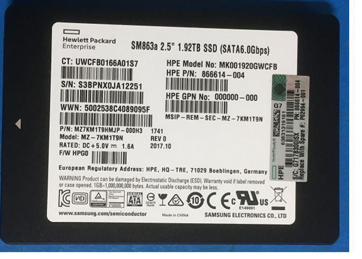 DRV SSD 1.92TB SFF SATA MU