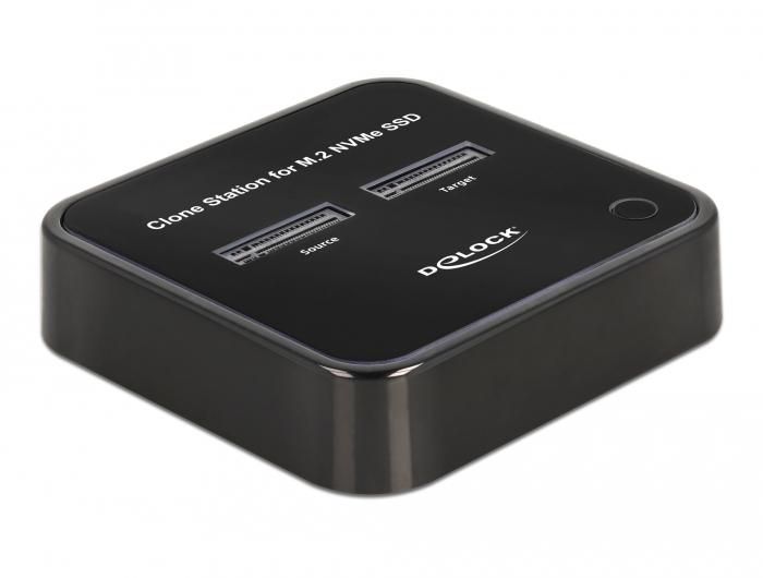 Док-станція для накопичувача USB 3.2 Gen 2 (3.1 Gen 2) Type-C Чорна DeLOCK 64177, SSD, M.2, USB 3.2 Gen 2 (3.1 Gen 2) Type-C, 10