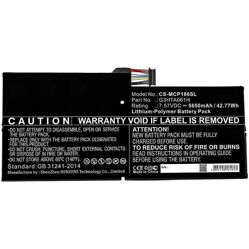 Battery 42.77Wh Li-Pol 7.57V 