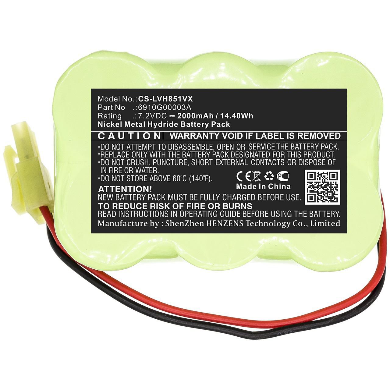 Battery 14.40Wh Ni-Mh 7.2V