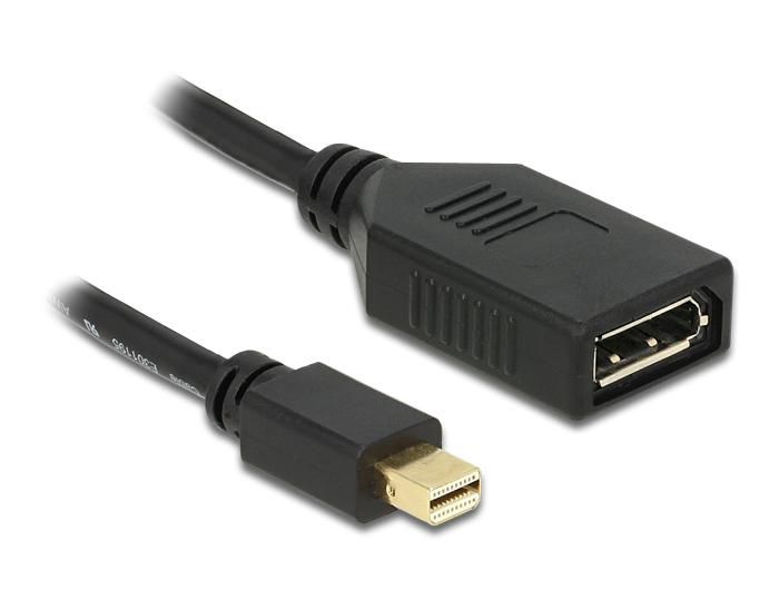 Адаптер mini DisplayPort 1.2 male <gt/> DisplayPort female 4K чорний
