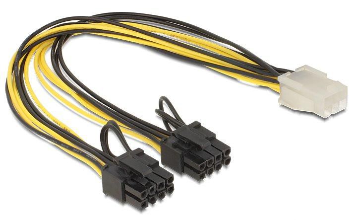 Кабель живлення PCI Express 6-контактний female <gt/> 2 x 8-контактний male 30 см
