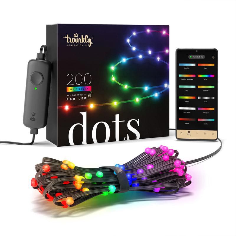 Dots 200 Rgb Leds, Black Wire