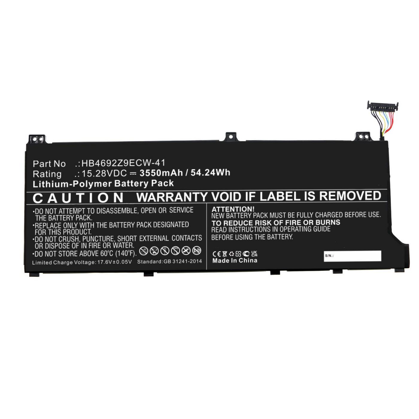 Battery 45.60Wh Li-Pol 15.2V