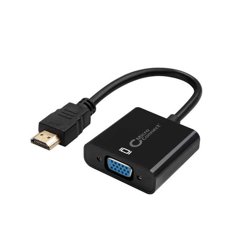 Adaptér HDMI - VGA M/F, Černá
