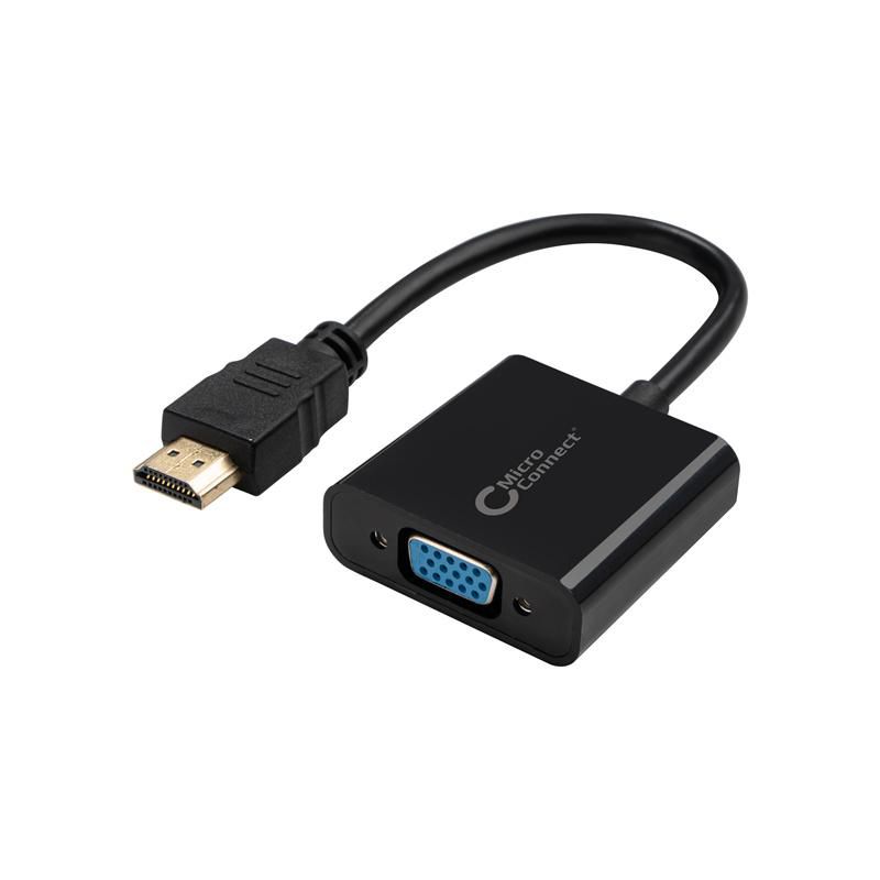 Adaptér HDMI - VGA M/F, Černá