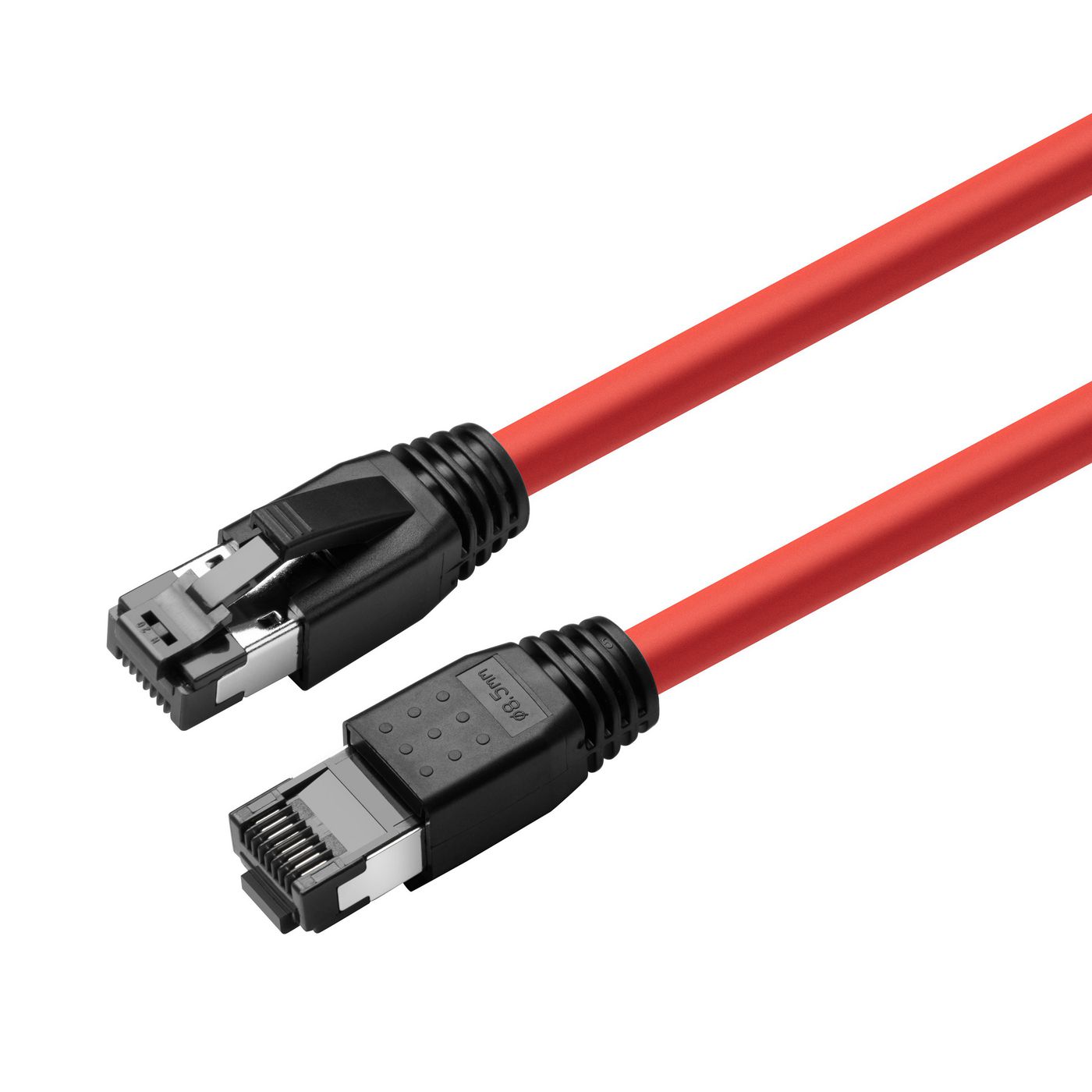 CAT8.1 S/FTP 0,50m Red LSZH