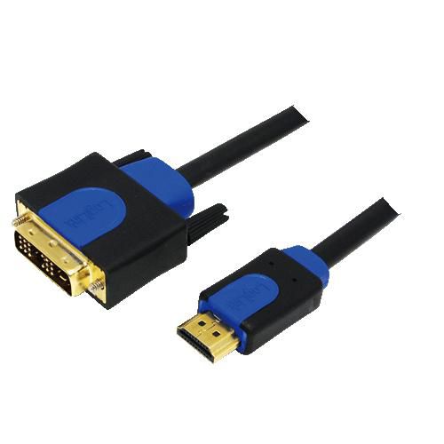 HDMI cable, A/M to DVI/M, 
