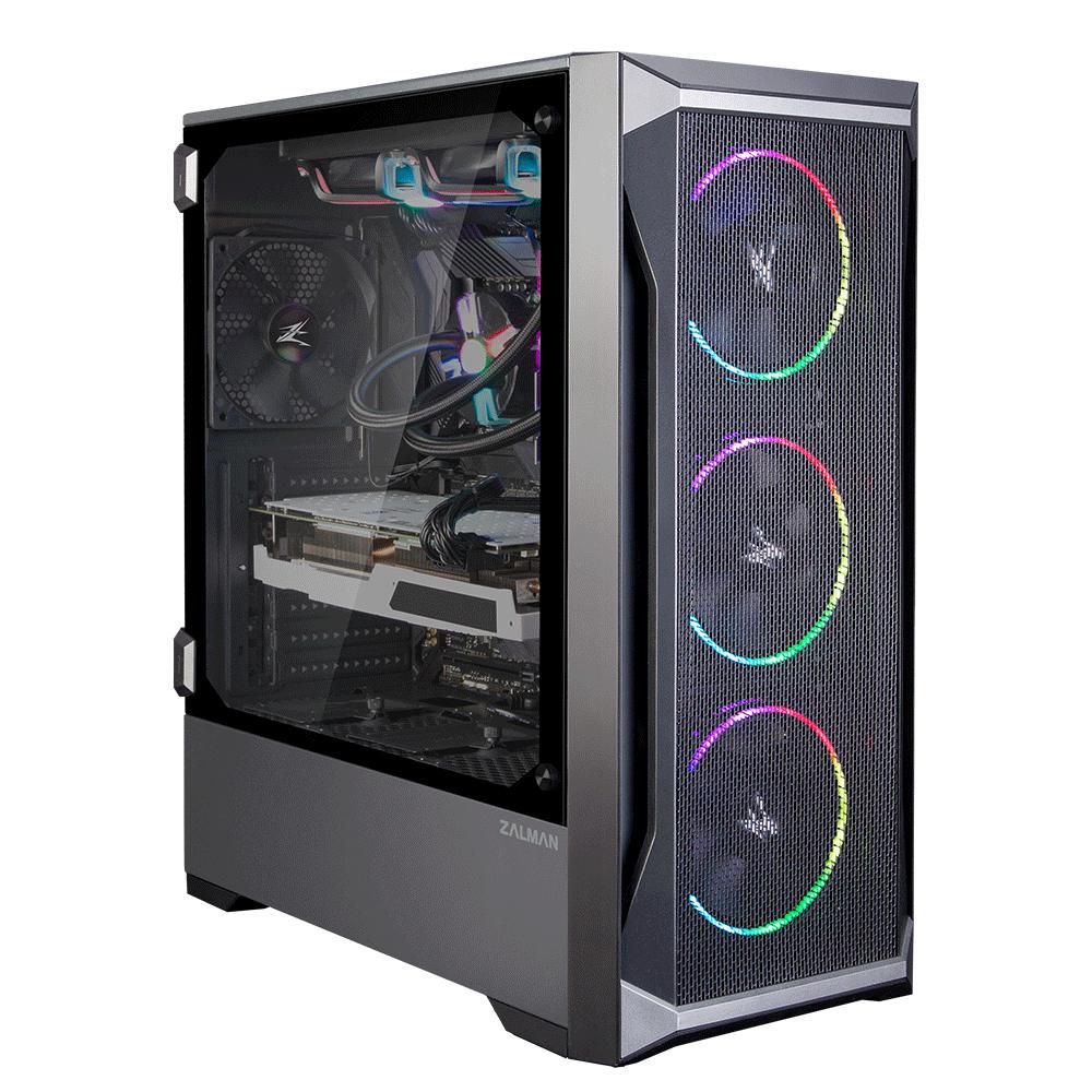 Atx Mid Tower Pc Case, Argb 