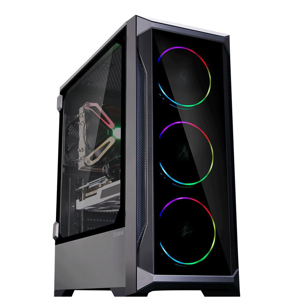 Atx Mid Tower Pc Case, Argb 