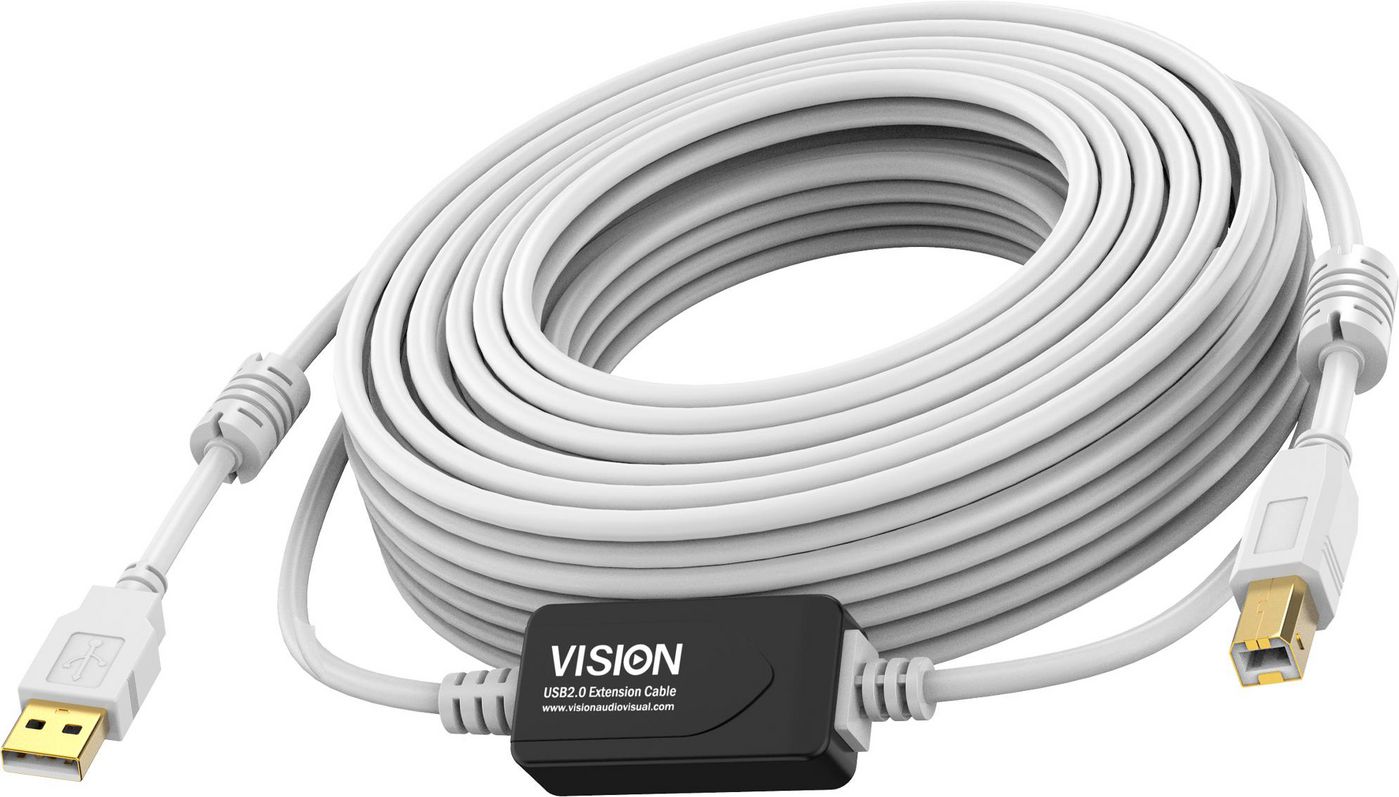 White Usb 2.0 Cable 15M