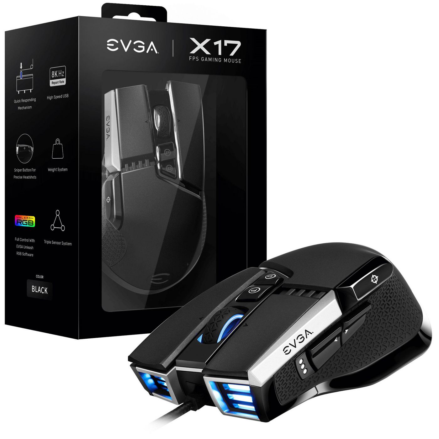 X17 Mouse Ambidextrous Usb 