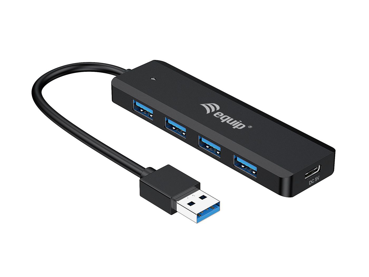 4-Портовий Usb 3.2 Gen 1 Хаб З Адаптером Usb-C