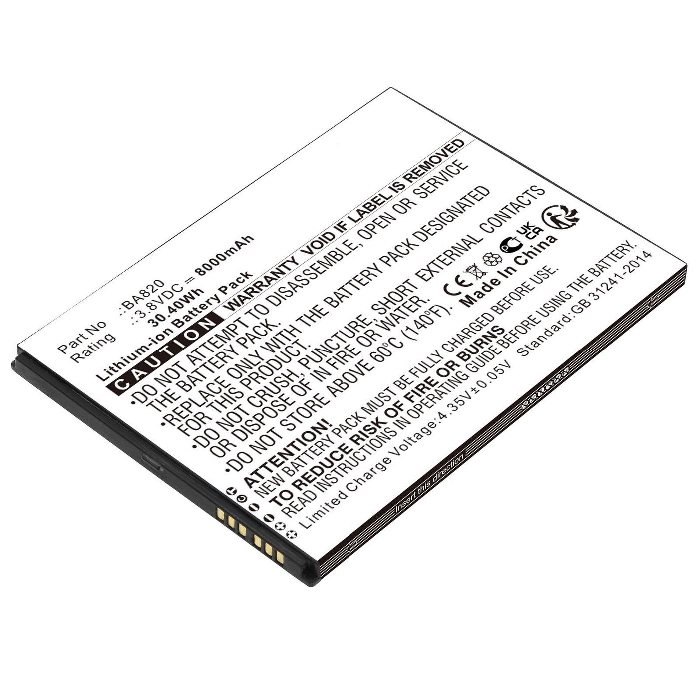 Battery 30.40Wh Li-ion 3.8V 