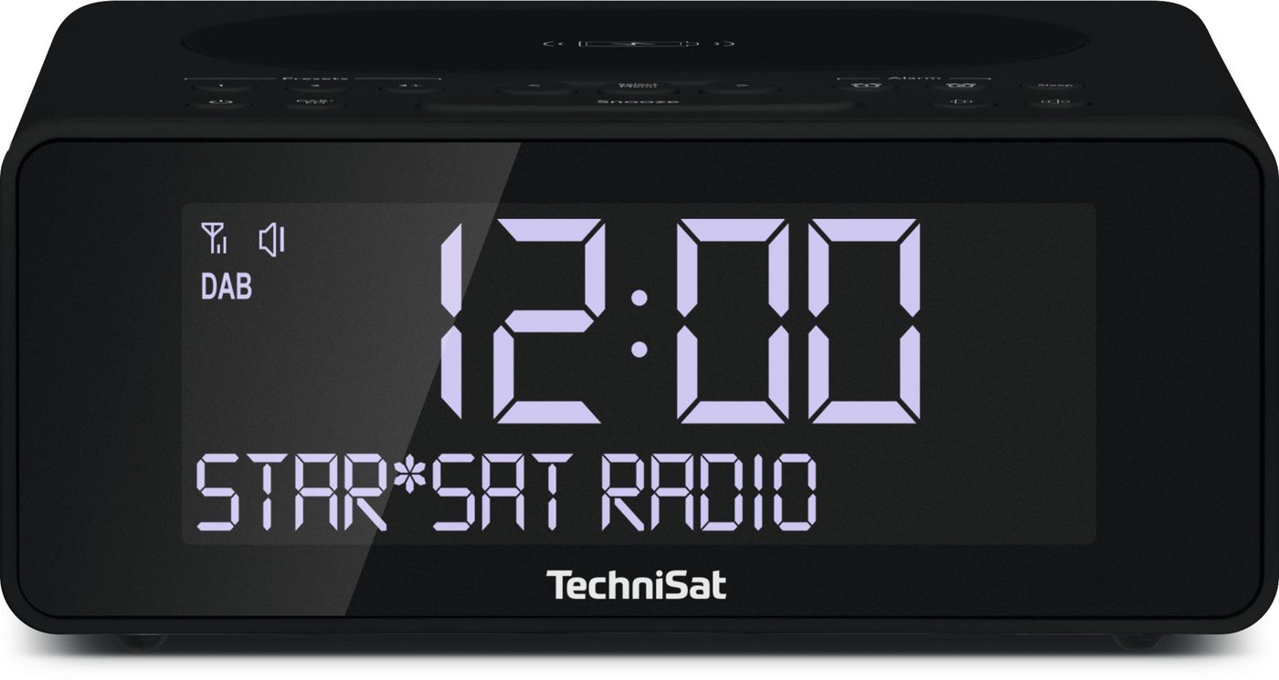Radio Clock Digital Anthracite