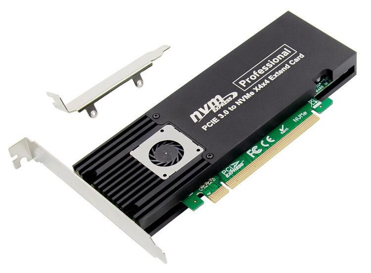 PCI-E X4 M.2 NGFF SSD SATA адаптер