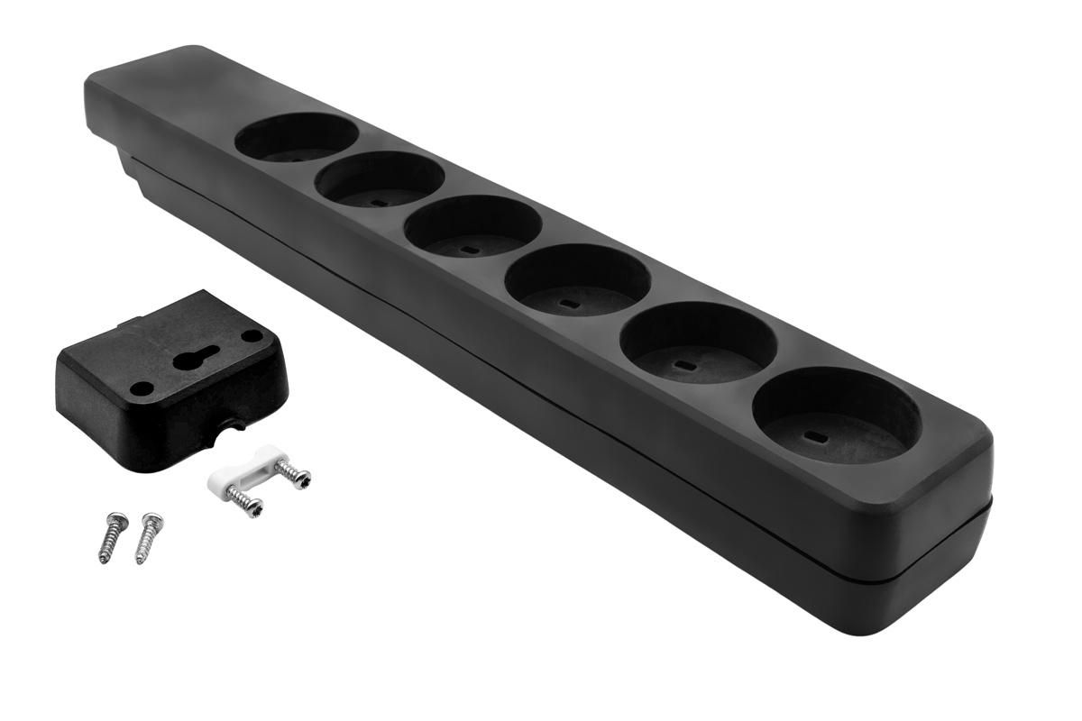 Датский IT сетевой фильтр 6-way Черный