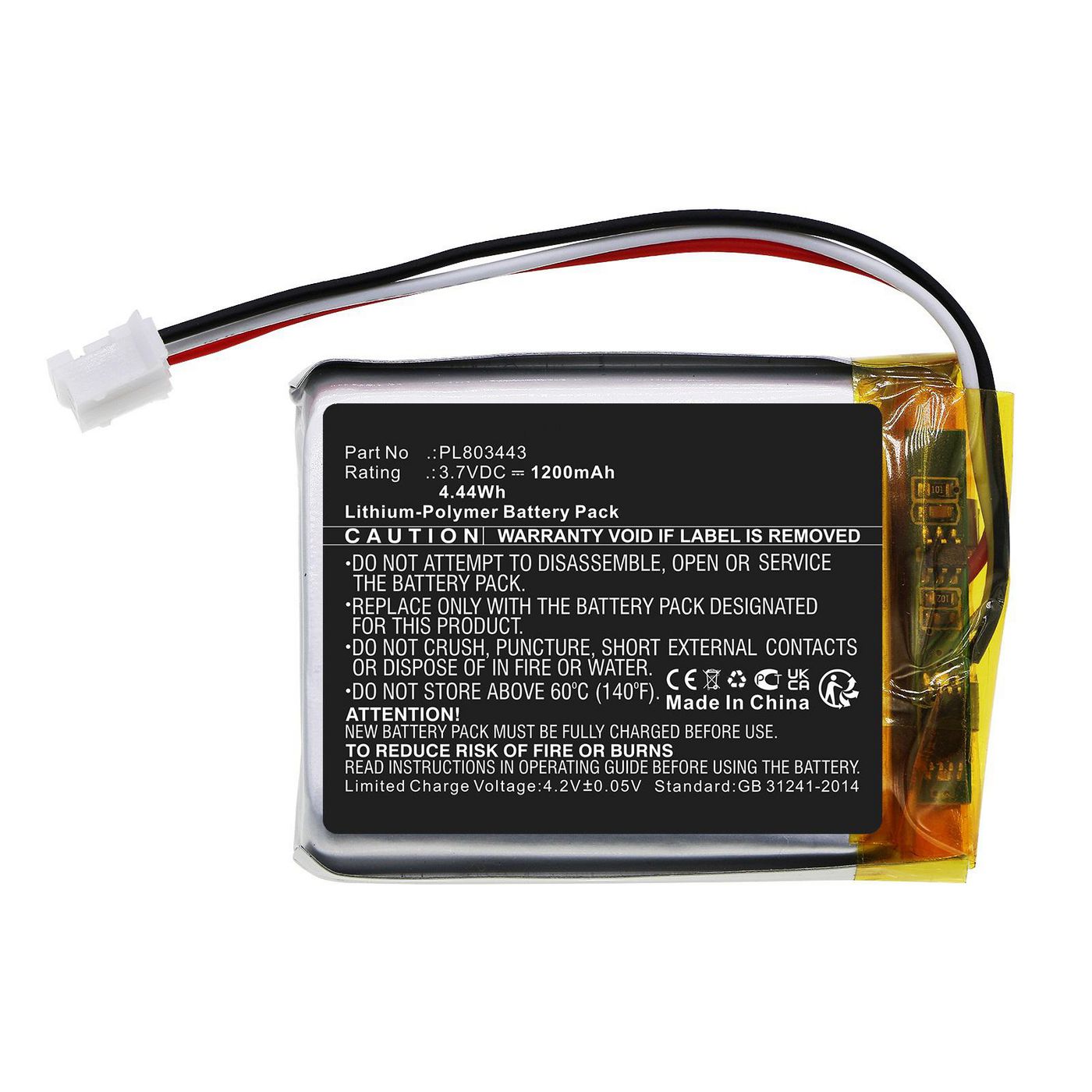 Battery 4.44Wh Li-Pol 3.7V 