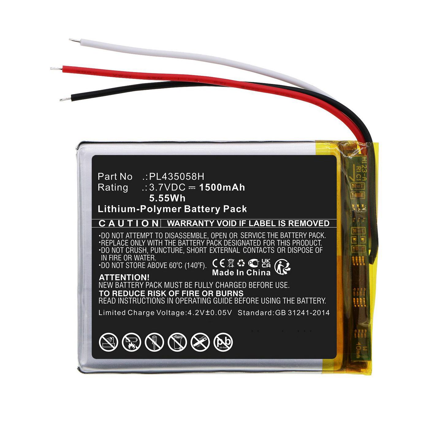 Battery 5.55Wh Li-Pol 3.7V 