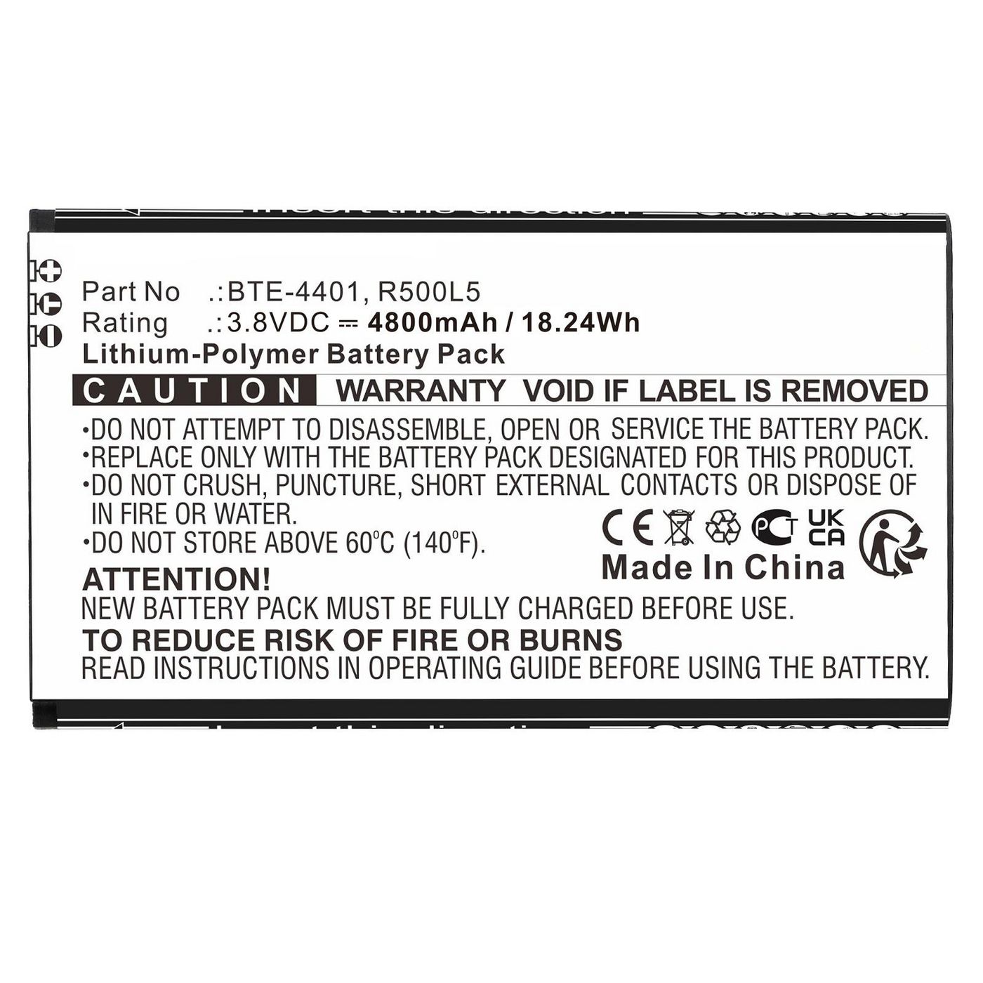 Battery 18.24Wh Li-Pol 3.8V 