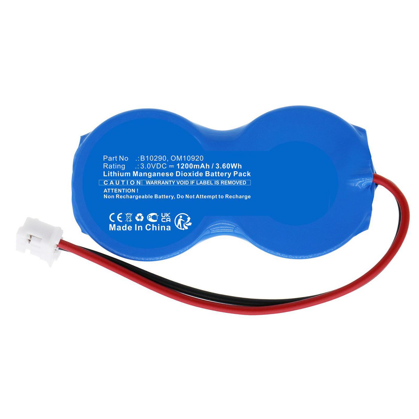 Battery 3.60Wh Li-MnO2 3.0V 