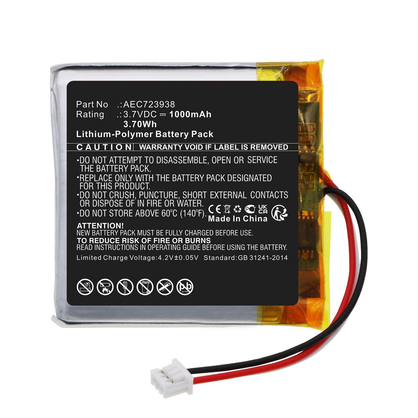 Battery 3.70Wh Li-Pol 3.7V 