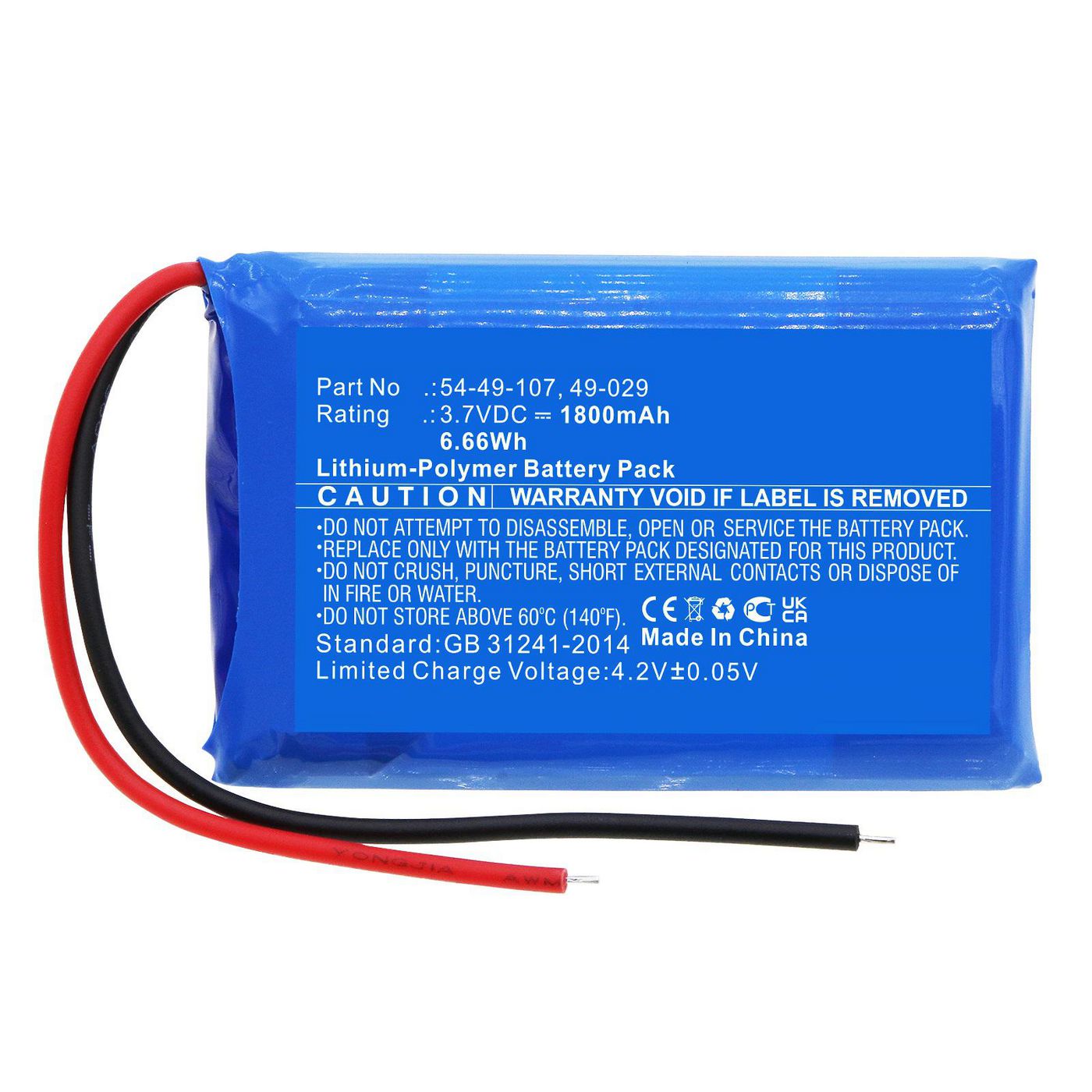Battery 6.66Wh Li-Pol 3.7V 