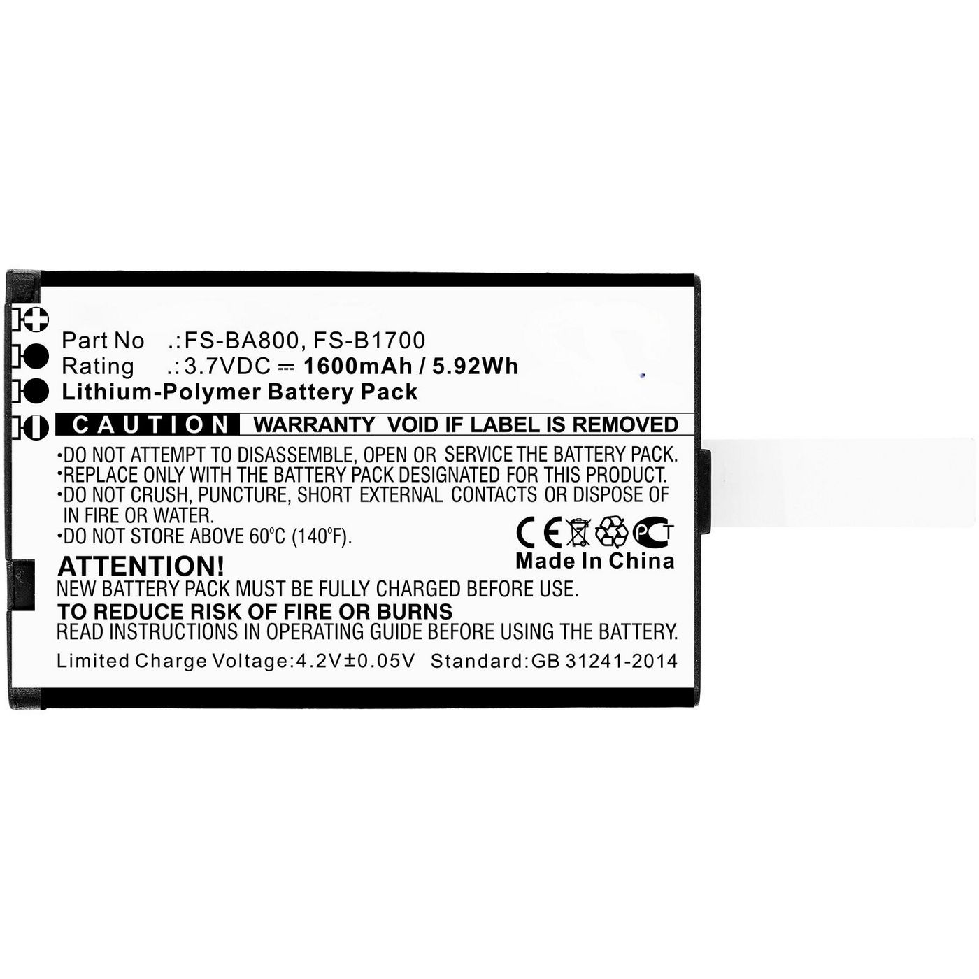 Battery 5.92Wh Li-Polymer 